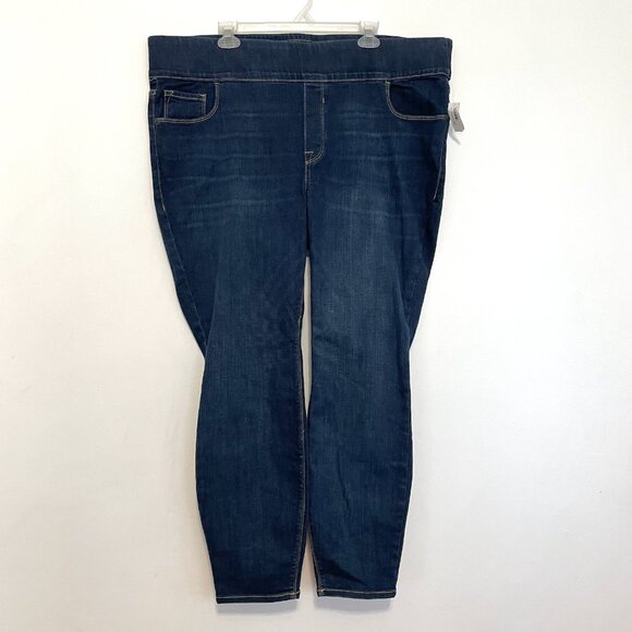 NEW NWT OLD NAVY Plus Size High Waisted Rockstar Pull On Jeggings Dark Jeans 24 - Picture 2 of 16